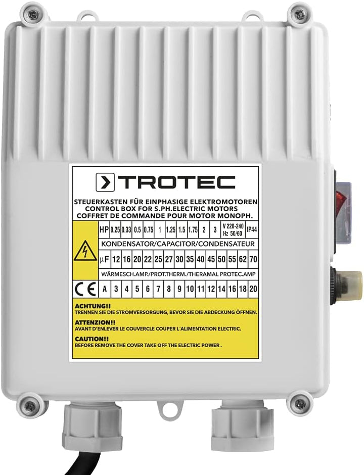 TROTEC Tiefbrunnenpumpe TDP 7500 E – Wasserpumpe mit Fördermenge 4800 l/h, 1500 W – Eintauchtiefe ma
