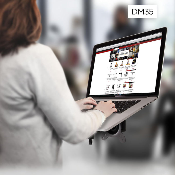 Duronic DML1 BK Laptophalterung | Fläche 32x24,2cm | Belastbarkeit 8kg | Laptopständer für Minitorha