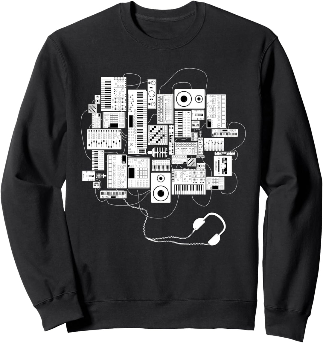 Dj und Synthesizer Musiker Sweatshirt