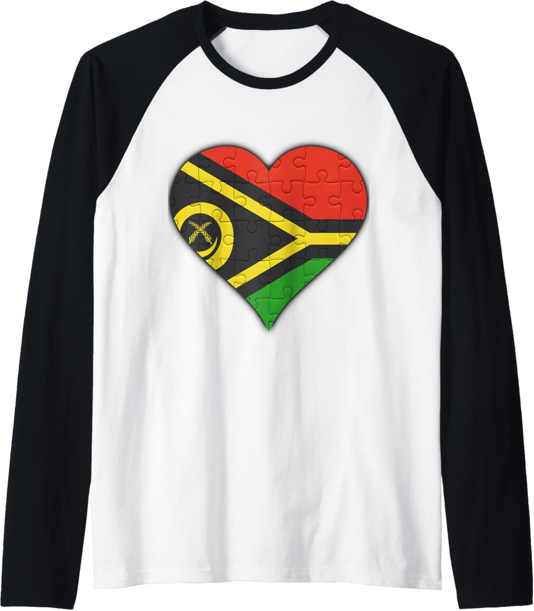 Vanuatu Vanuatuanische Flagge Herz Raglan