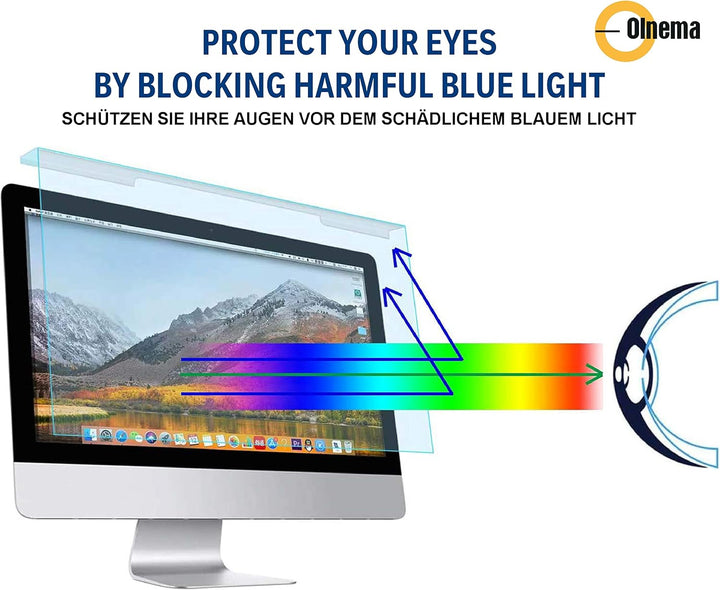 Acrylic Anti Blaulichtfilter Universal I Anti Blue Screen Protector I Anti UV I Augenschutz I Displa