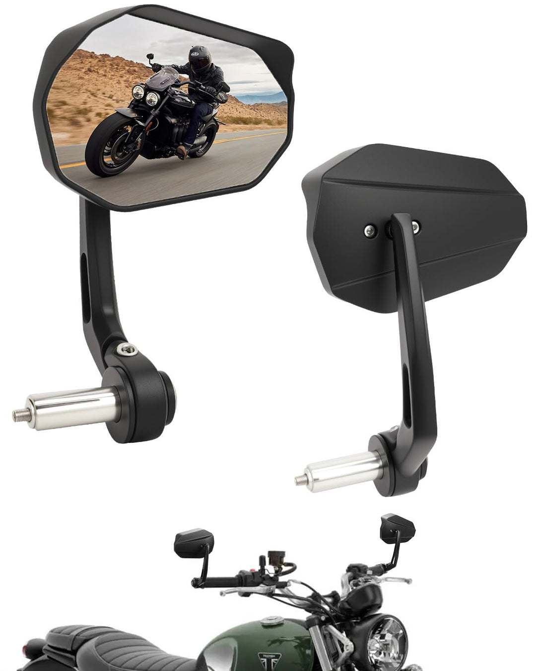 SUPAREE Motorrad Spiegel Lenkerenden Lenkerendenspiegel e geprüft Motorrad motorrad spiegel mit e nu