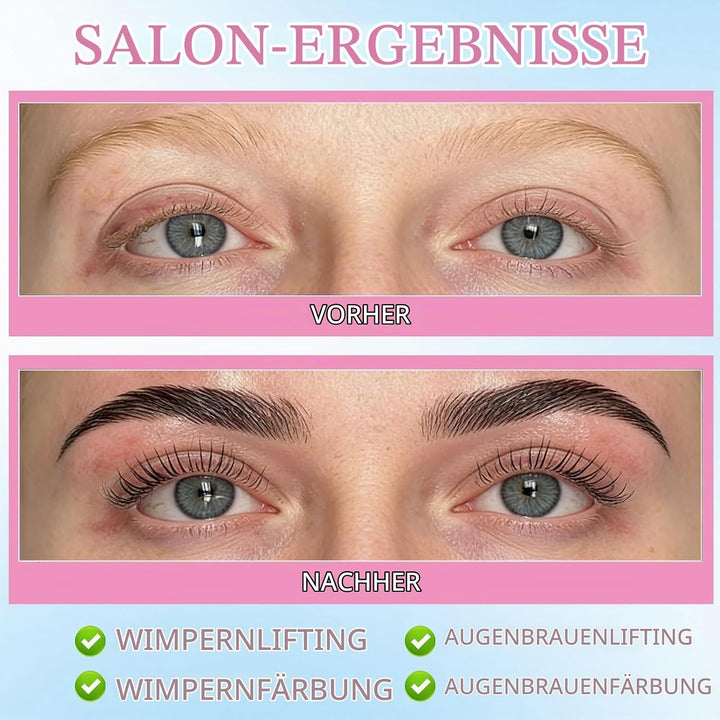 Wimpernlifting Set mit Farbe Schwarz, Wimpern Lifting Set&amp; Brow Lifting Set, 2-in-1 Wimpernlifting S