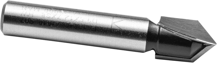 ENT 12046 V-Nutfräser und Schriftenfräser HW, Schaft (S) 8 mm, Durchmesser (D) 9,5 mm, NL 12,7 mm, E