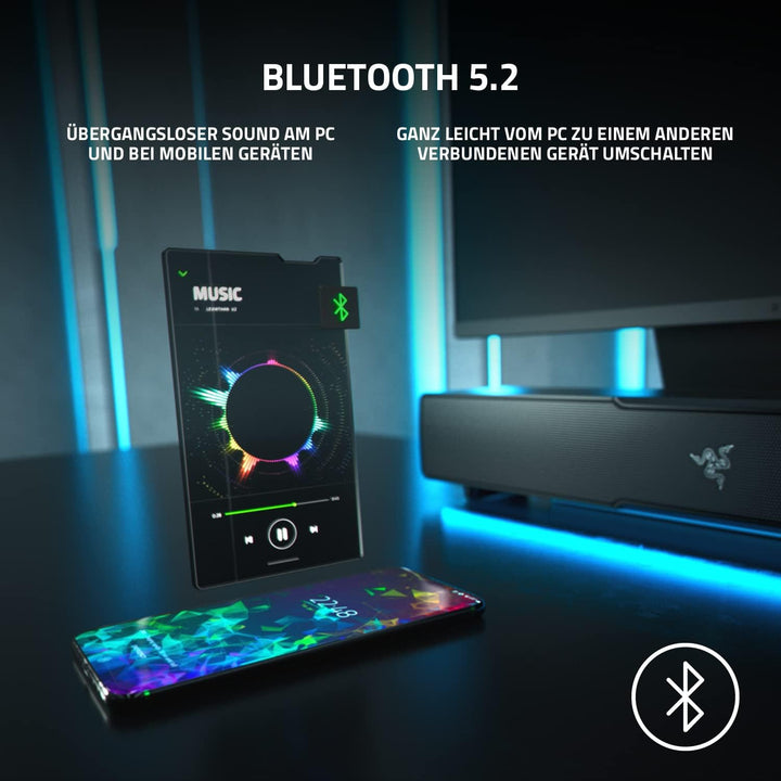 Razer Leviathan V2 - PC-Gaming-Soundbar (mit Dolby 5.1 Surround Sound, leistungsstarkem Subwoofer fü