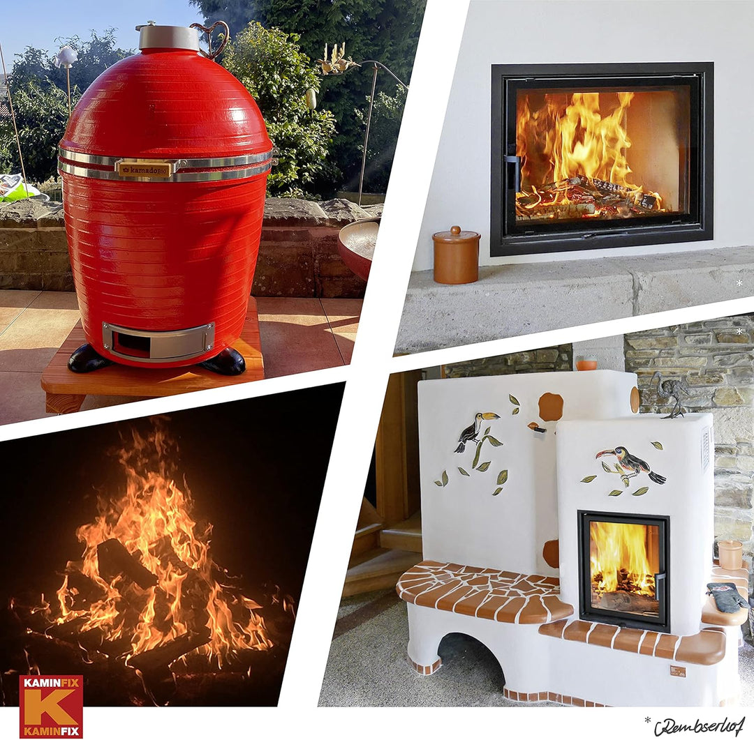 Schamottemörtel Made in Germany für die einfache und schnelle Reparatur. Ofen und Kaminmörtel Feuerf