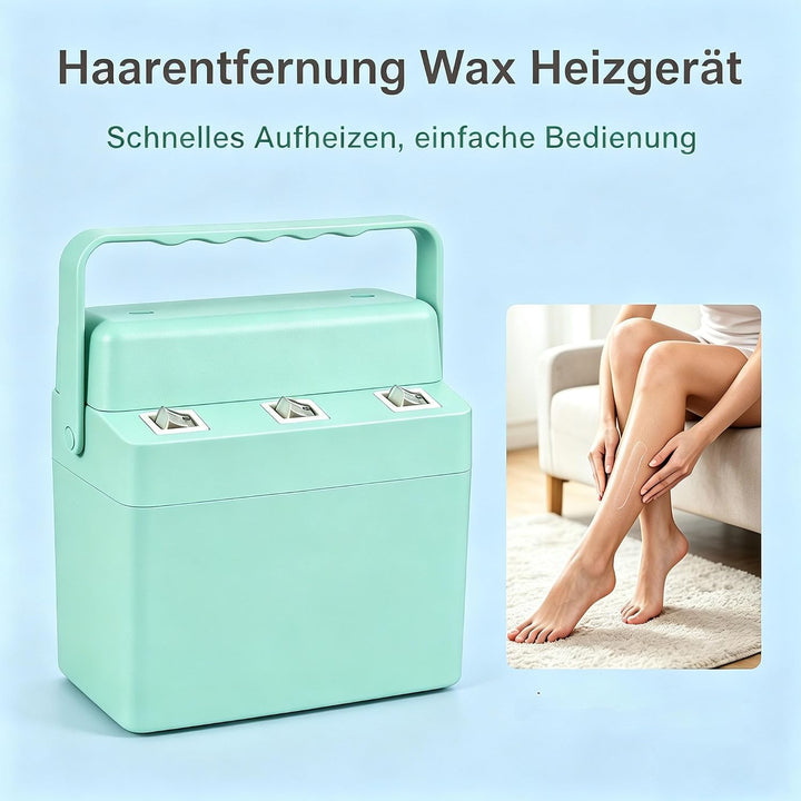 3-in-1-Roll-on-Wachs-Set, schnell aufheizendes Wachsschmelzgerät mit 3 Nachfüllrollen mit Honigwachs