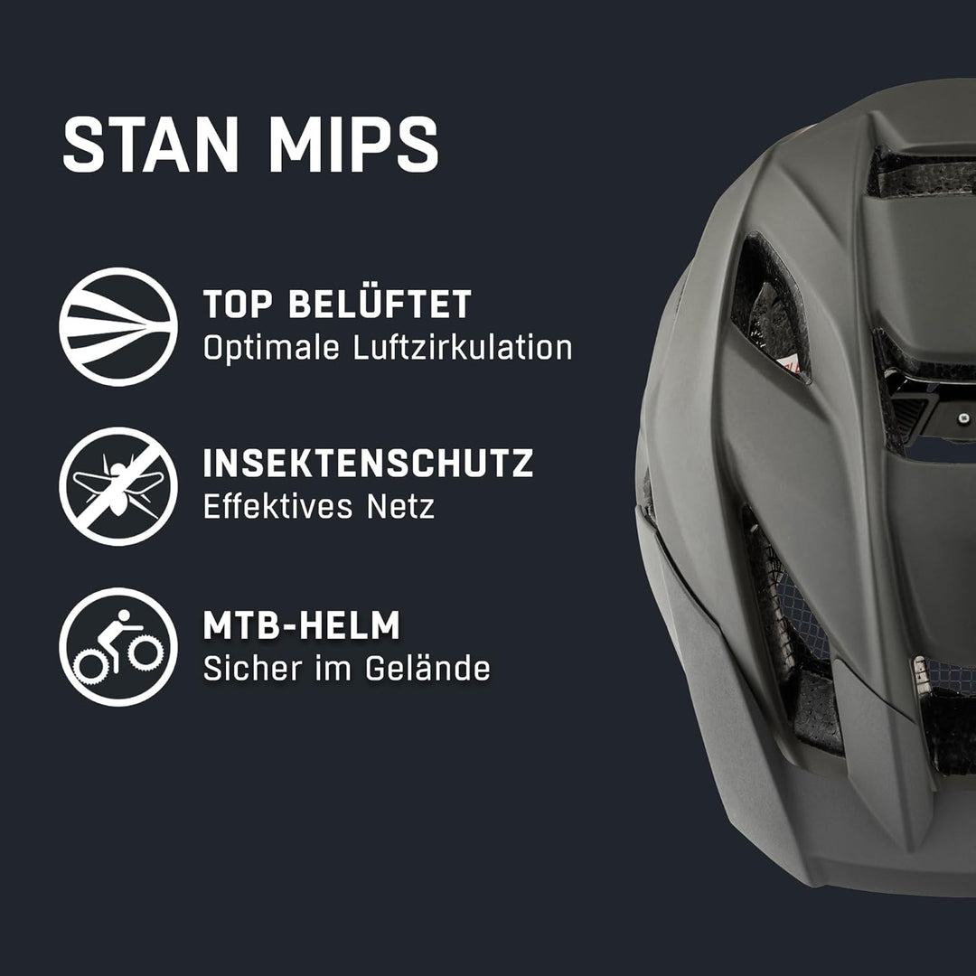 Alpina Stan MIPS Helm grau 51-55 cm, 51-55 cm