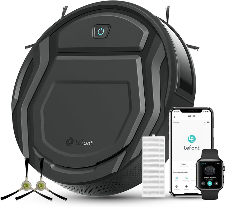 Lefant Saugroboter, Superschlank WLAN Roboterstaubsauger, Kompatibel mit Alexa Sprachsteuerung, Stau