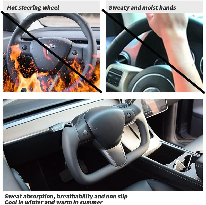 Tesla Yoke Rennlenkrad, Individuell Modifiziertes Lenkrad, Kompatibel Mit Tesla Model 3/Y. Lenkrad A