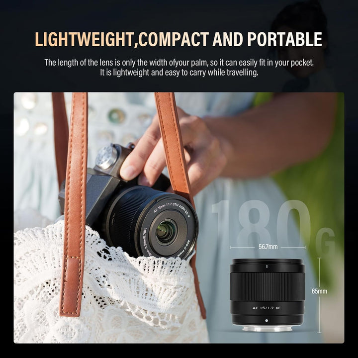 VILTROX 15mm F1.7 Air Autofokus Objektiv für Fuji X Mount Kamera Objektive STM APS-C grosse Blende W