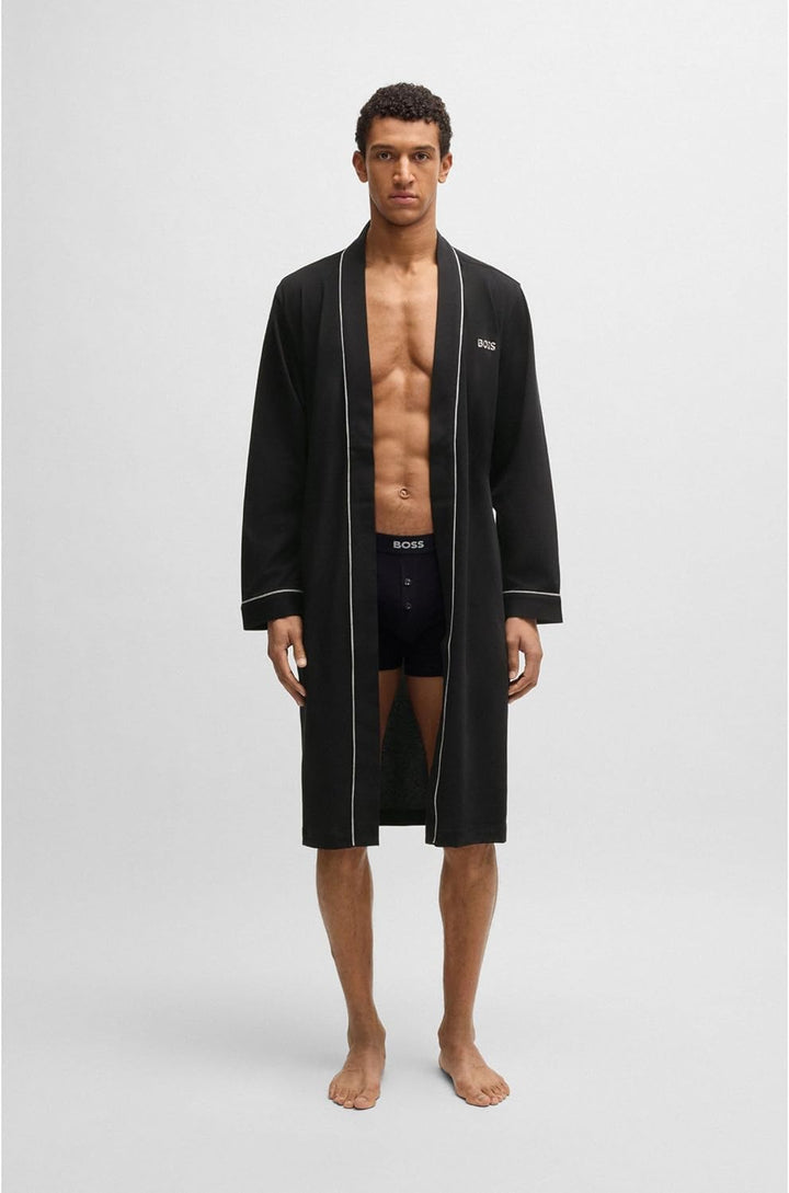 BOSS Bademantel Kimono aus weichem Baumwoll-Jersey S Black 001, S Black 001