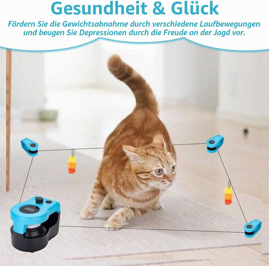 Katzenspielzeug Elektrisch, Katzenspielzeug Selbstbeschäftigung mit anpassbaren Laufwegen, Automatis
