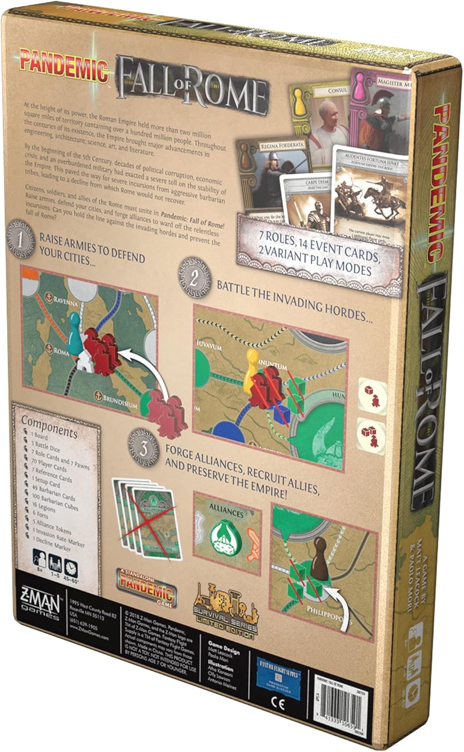 Z-Man Games ZMG7124 Brettspiel, Spiel,, 1. Standalone Game Pandemic: The Fall of Rom, Pandemic: The