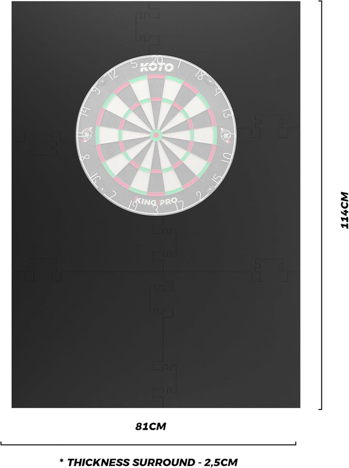 KOTO - 4pcs. Dart Surround, langlebige Dart wandschutz, verhindert Schäden, Eva 6PCS Quadrat Schwarz