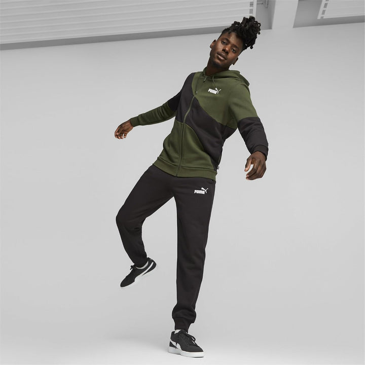 PUMA Herren Power Cat Sweat Suit Trainingsanzug S Myrtle Green, S Myrtle Green