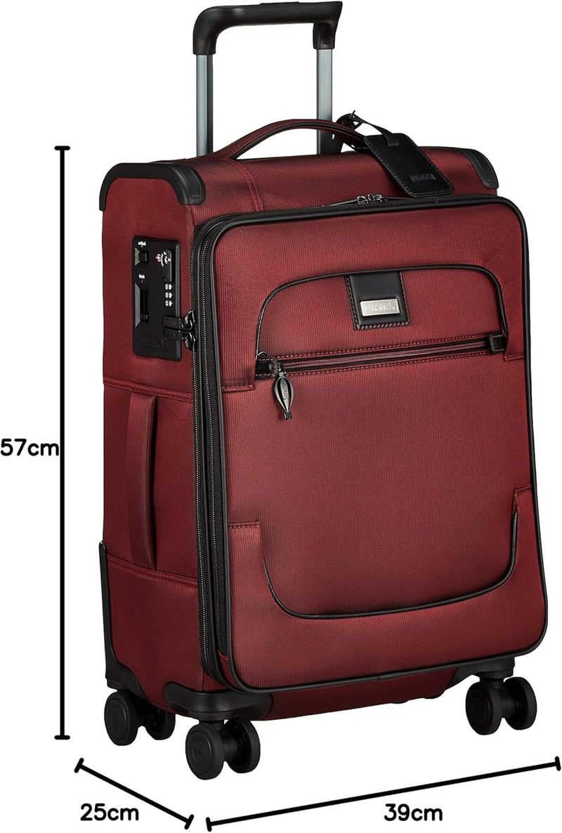 Stratic Bay Koffer Weichschale Reisekoffer Trolley Rollkoffer Handgepäck, TSA Kofferschloss, 4 Rolle