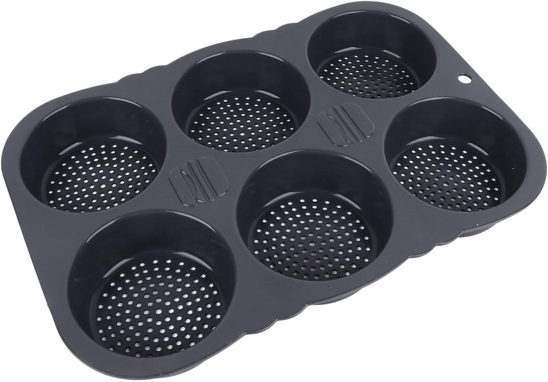 Hztyyier Hochwertige Hamburger-Brötchenform für Knuspriges Brot mit 6 Mulden, für Französische Burge