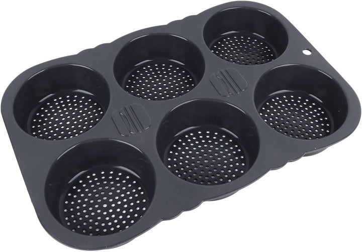 Hztyyier Hochwertige Hamburger-Brötchenform für Knuspriges Brot mit 6 Mulden, für Französische Burge