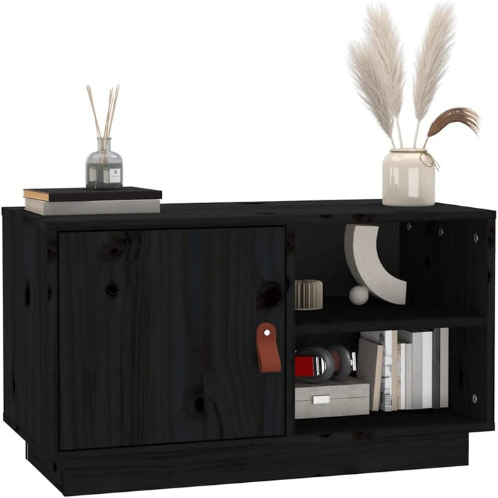 TV Schrank, TV Lowboard mit 1 Tür und 2 offenen Fächern, Fernsehtisch, Fernsehschrank, TV-Tisch, TV