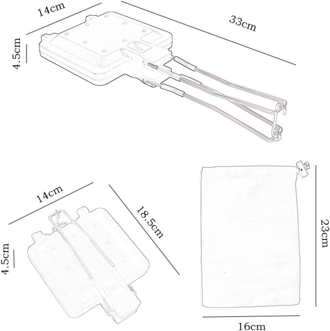 Multifunktionaler Sandwichmaker, faltbar, tragbar, antihaftbeschichtet, Frühstücksform, Presspfanne,