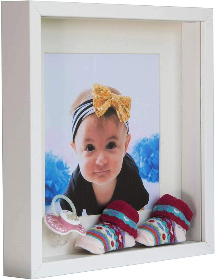 BD ART 30x30 Box 3D Objektrahmen Bilderrahmen (Innenmass Foto 28x28cm) mit Passepartout 20x20 cm, Qu