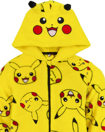 Pokémon Onesie Jungen | Kinder Pyjamas Pikachu Gelb 3D Ohren All In One Outfit | Gamer-Merchandise 9