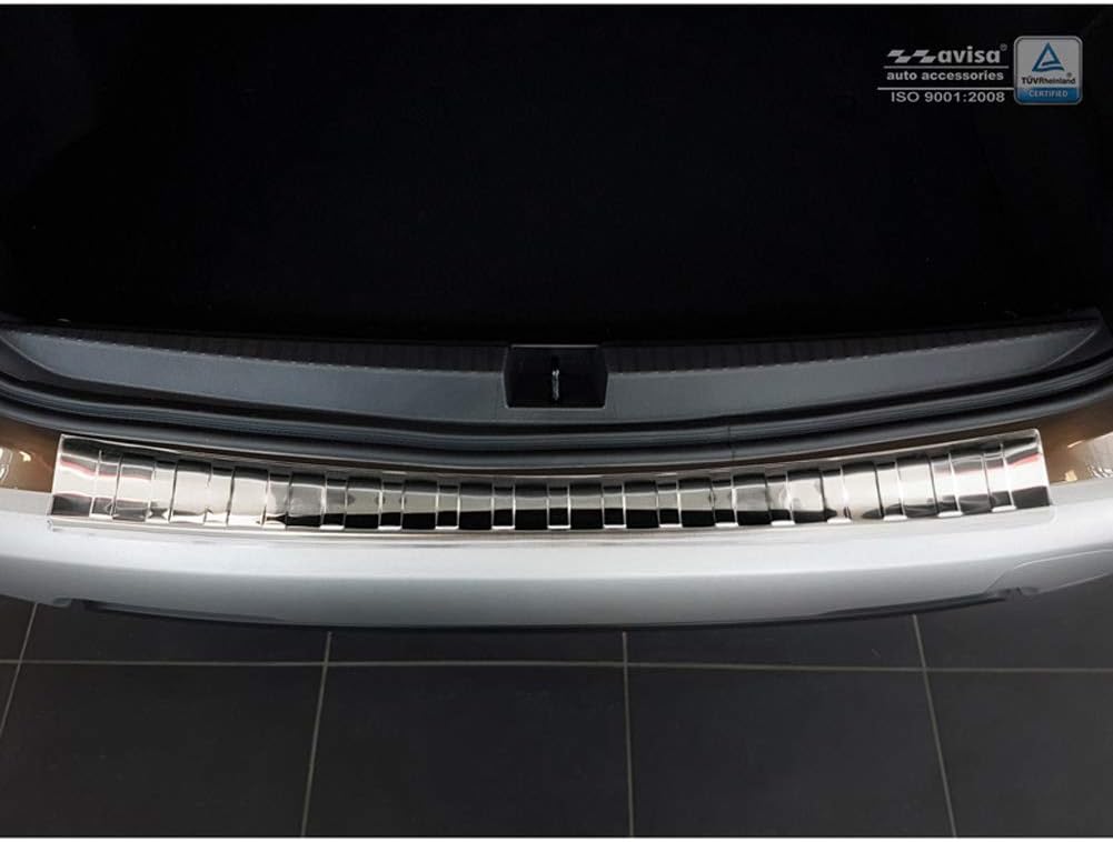 Avisa Edelstahl Heckstossstangenschutz kompatibel mit Dacia Duster II 2018-2021 & FL 2021- 'Ribs'