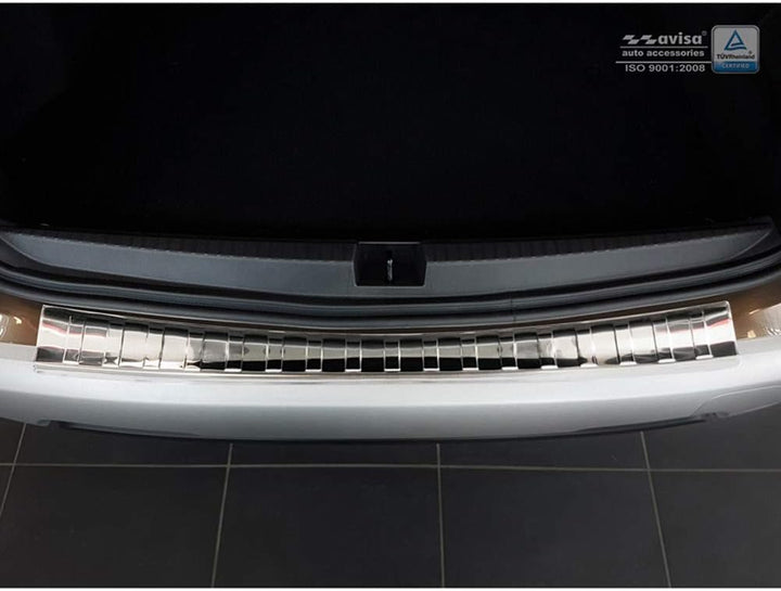 Avisa Edelstahl Heckstossstangenschutz kompatibel mit Dacia Duster II 2018-2021 & FL 2021- 'Ribs'