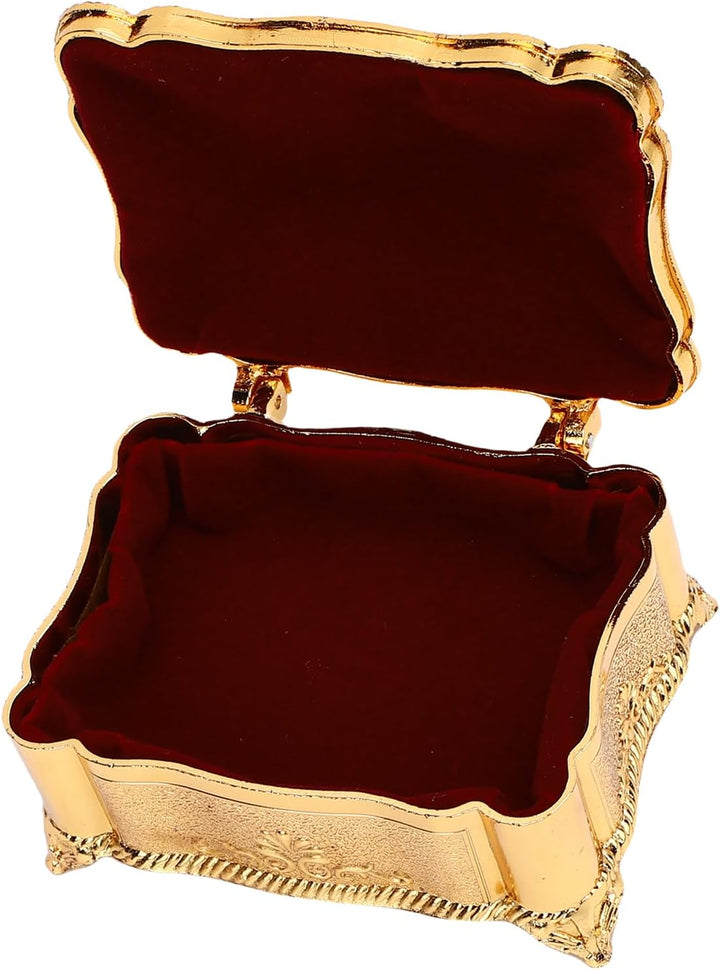Vintage Sammelbare Figuren -Keepsake -Box, Schmuckschatulle, Vintage Antike Goldmütze, Schön und Pra