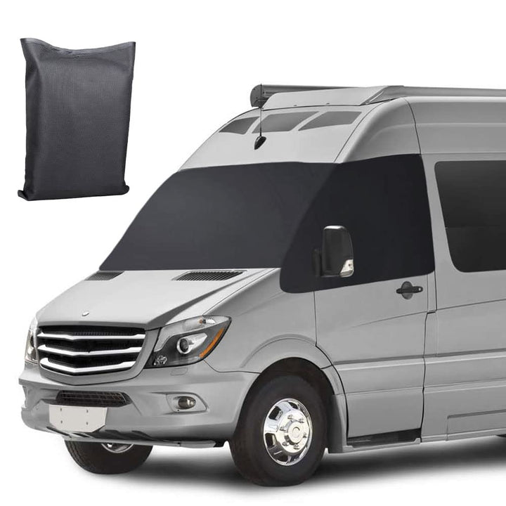 Auto Windschutzscheiben Abdeckung, Faltbar 600D Wasserdicht Wetterfest Frontscheibe Wrap Cover Front