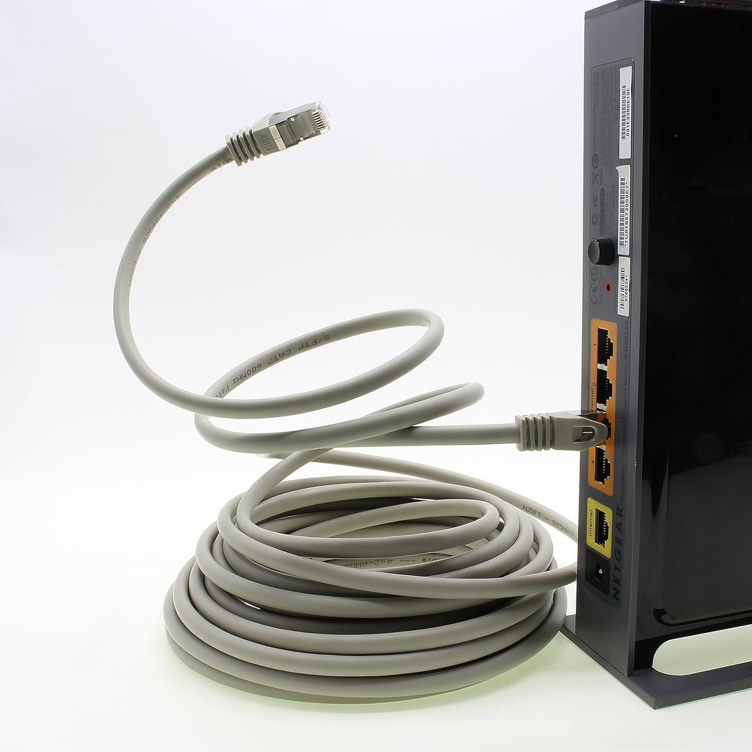 1,5m - grau - 10 Stück CAT.7 Computer Ethernet Kabel Netzwerkkabel (Rohkabel) Patchkabel S-FTP LSZH