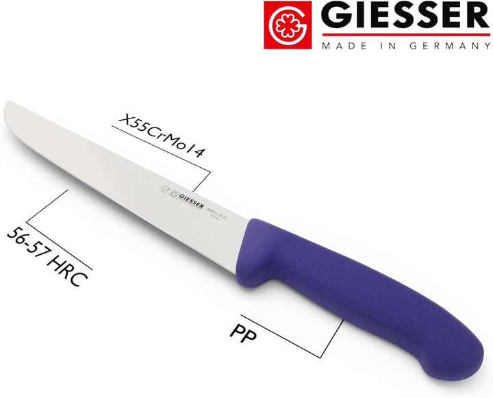 Giesser seit 1776 - Made in Germany - Schlachtmesser 21 cm Halal, lila, nachhaltiger griff, rutschfe