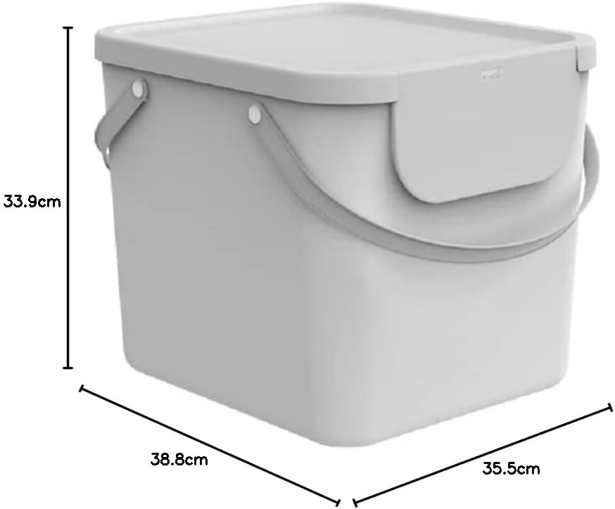 Rotho Albula Wäschesammler 40l, Kunststoff, Weiss, Nicht zutreffend, Weiss