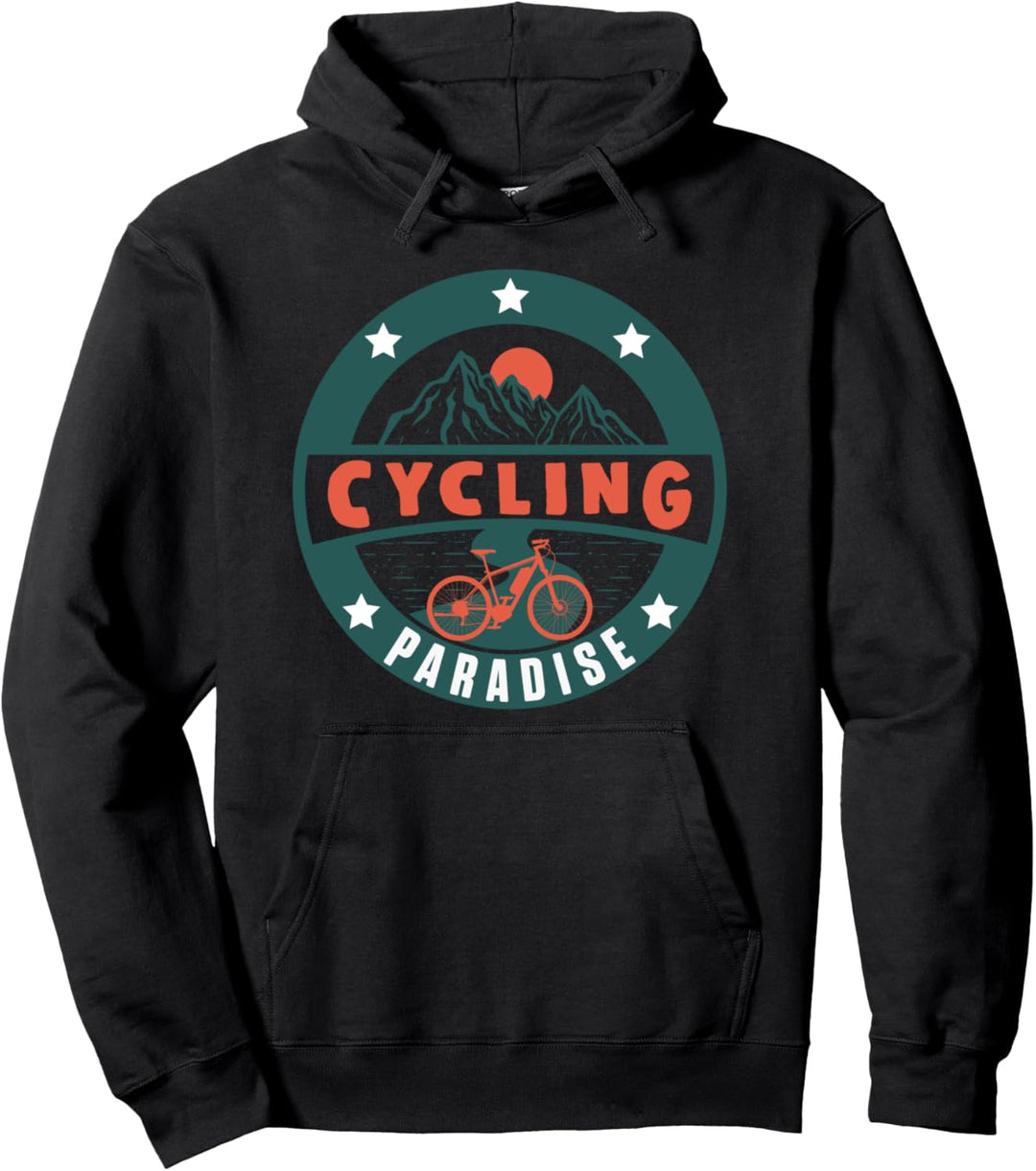 Fahrrad Paradies E-Bike Radsport Mountainbike Sport Geschenk Pullover Hoodie