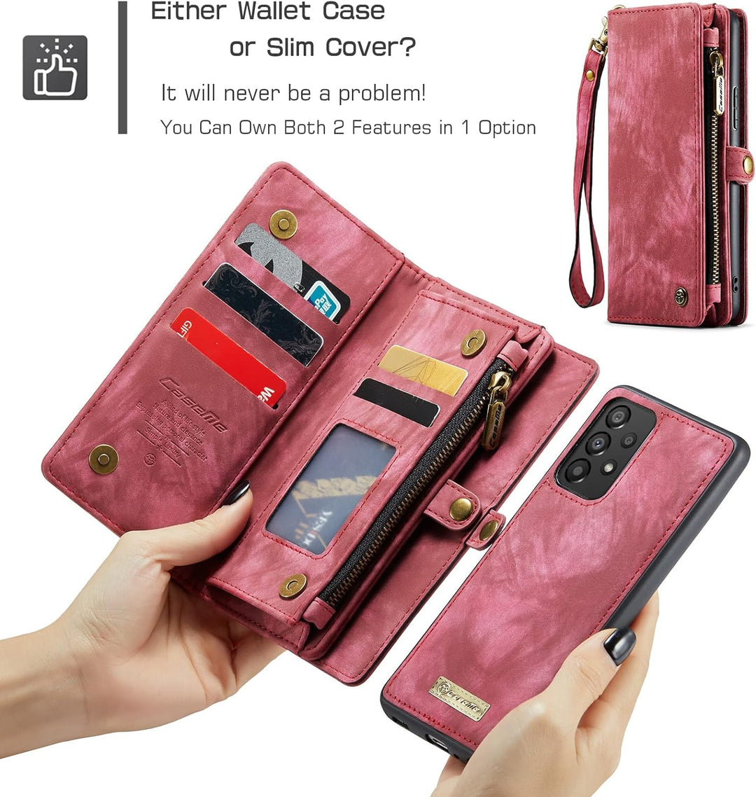 UFinetech Samsung A53 Hülle, Stossfeste TPU Leder Flip Tasche Samsung Galaxy A53 5G Handyhülle, Magn