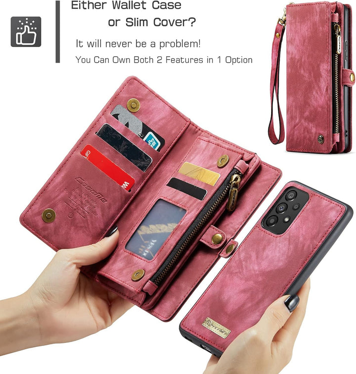 UFinetech Samsung A53 Hülle, Stossfeste TPU Leder Flip Tasche Samsung Galaxy A53 5G Handyhülle, Magn