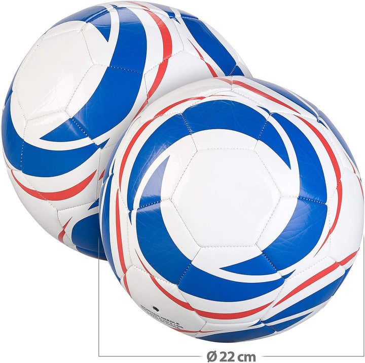 Speeron Freizeitball: 2er-Set Trainings-Fussbälle aus Kunstleder, 22 cm Ø, Grösse 5, 440 g (Ball, Ki