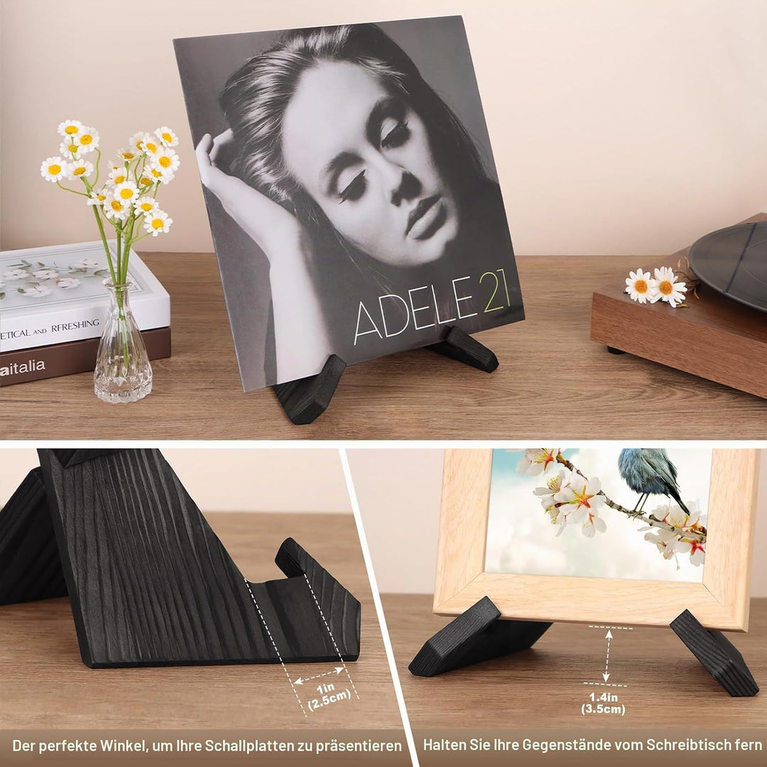 PUERSI Now Playing Vinyl Stand, Stilvoller Holz Schallplattenständer | Schallplattenhalter, Moderner