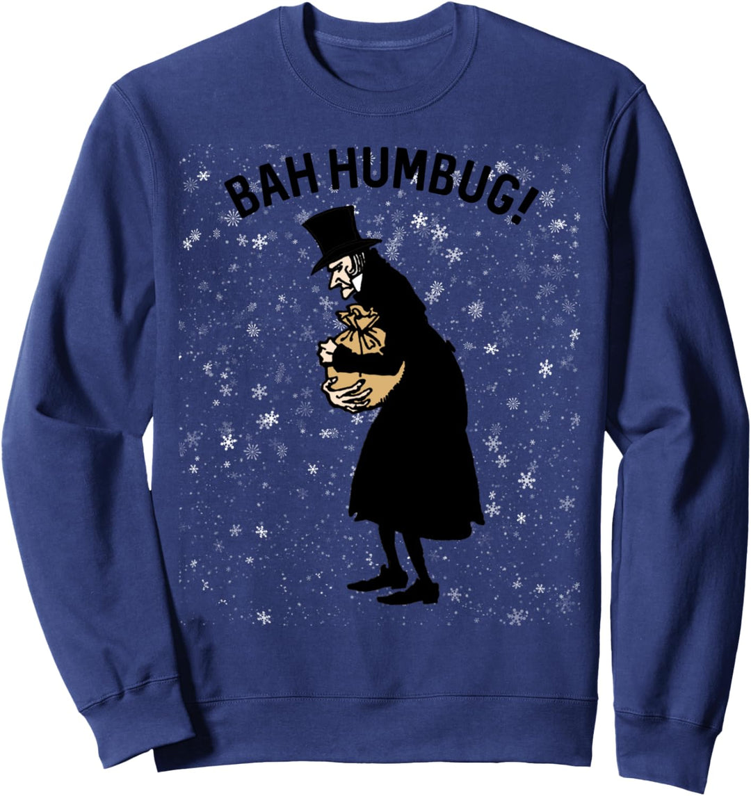 Retro Christmas Gifts Winter Top Hat Scrooge Xmas Bah Humbug Sweatshirt