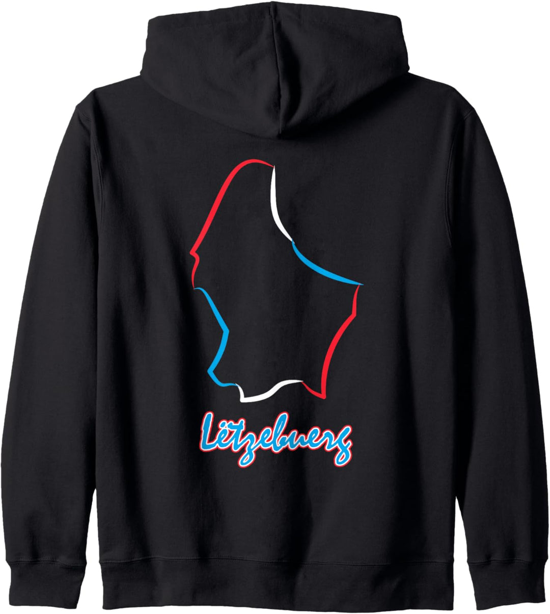 Luxemburg Flagge Letzebuergesch Luxemburger Umriss Luxemburg Kapuzenjacke