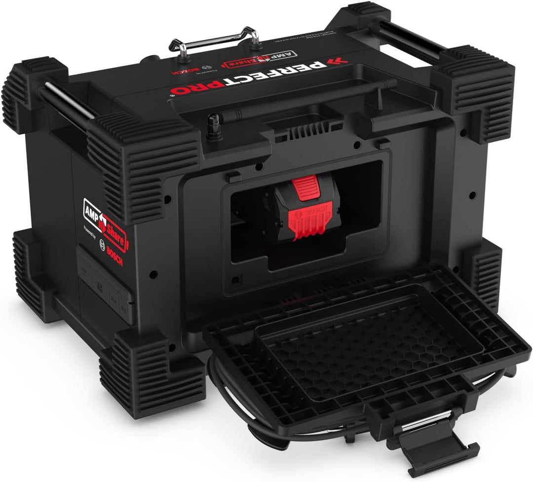 PerfectPro Baustellenradio ROCKHART 18V, AMPShare - Powered by Bosch Professional, DAB+ und FM, Blue