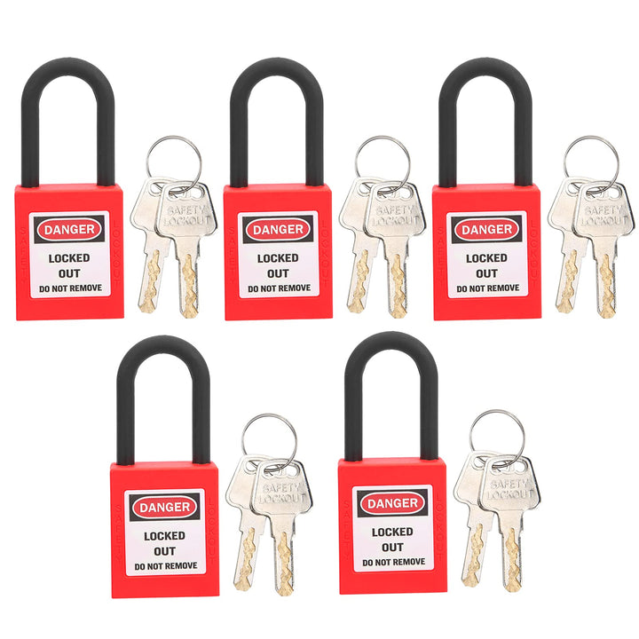 Watris Veiyi 5 Sätze 38mm Lockout Tagout, Vorhängeschloss Gleichschliessend, Vorhängeschloss Klein,