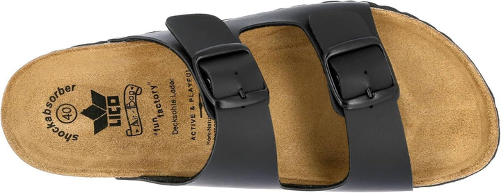 Lico Herren Bioline Man Pantoletten 46 EU Schwarz, 46 EU Schwarz