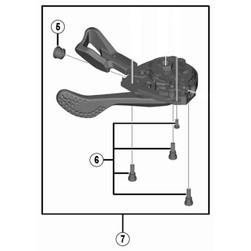 Shimano Ersatzteil slm9000 LH Shifting Hebel Einheit