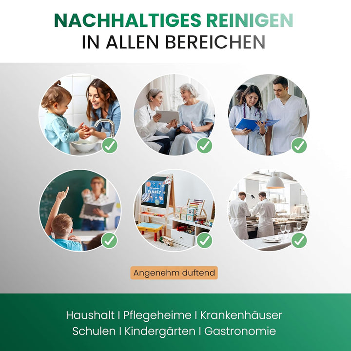 BiOHY Flüssig Seife (3 x 1 Liter) + Pumpspender | Hautschonende, rückfettende & flüssige Handseife |