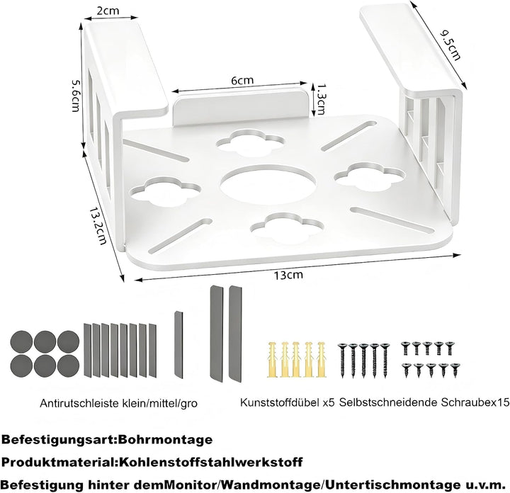 Wandhalterung für Mac mini M4/M4 Pro | Host-Aufbewahrungsbox unter dem Bürotisch, VESA-Wandmontage,