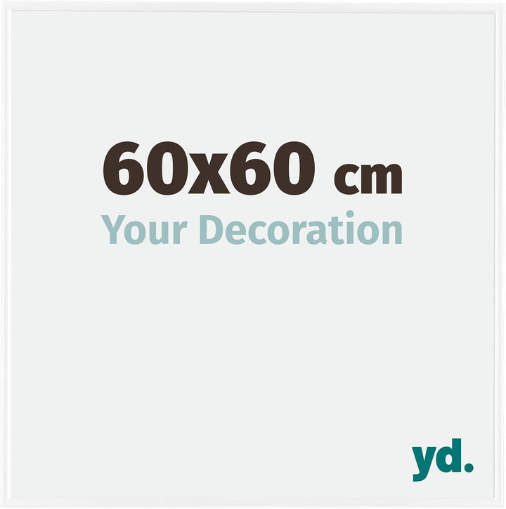 yd. Your Decoration - Bilderrahmen 60x60 cm - Bilderrahmen aus Kunststoff mit Acrylglas - Antireflex