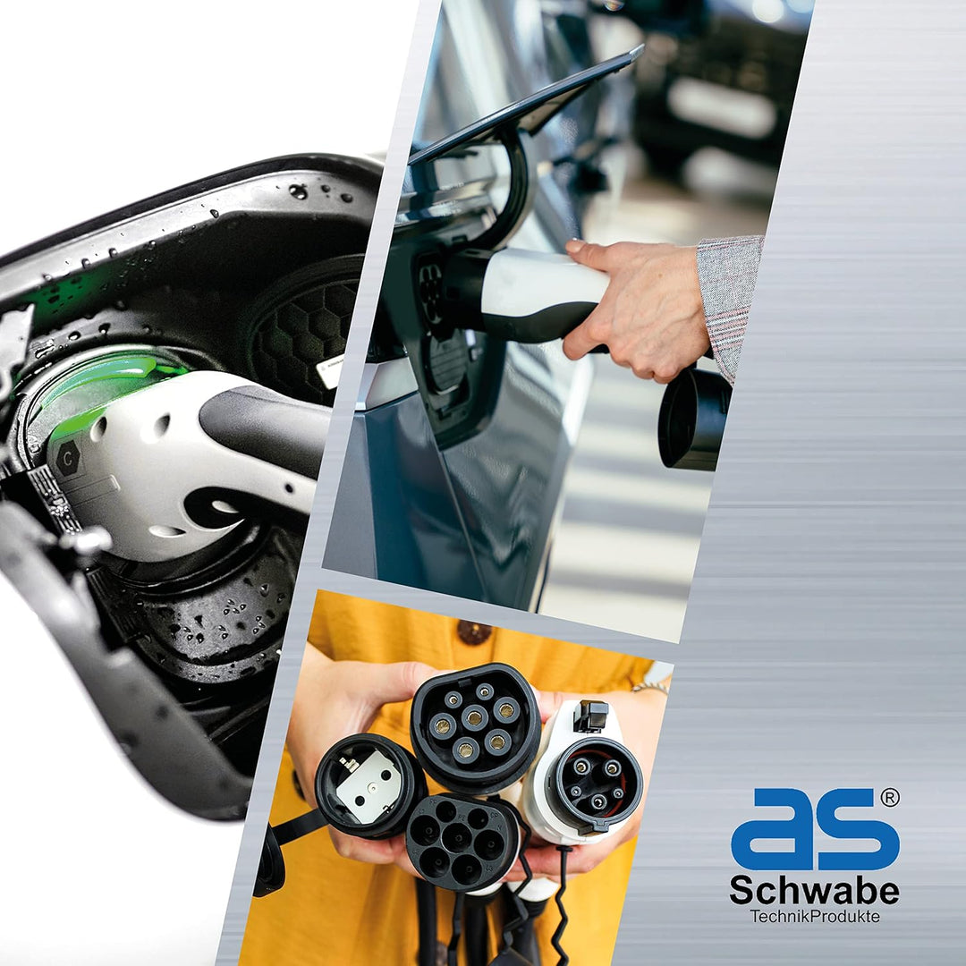 as - Schwabe Typ 2 Ladekabel Spiral für Hybrid & Elektroautos 11 kW / 1-5 m / 16 A / 400 V - E-Auto