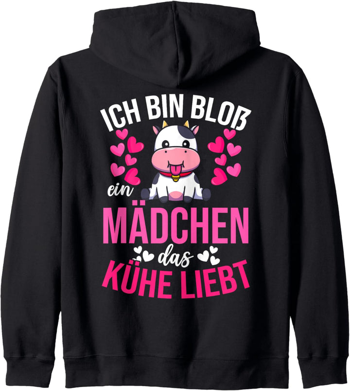 Ich Bin Bloss Ein Mädchen Das Kühe Liebt Kapuzenjacke